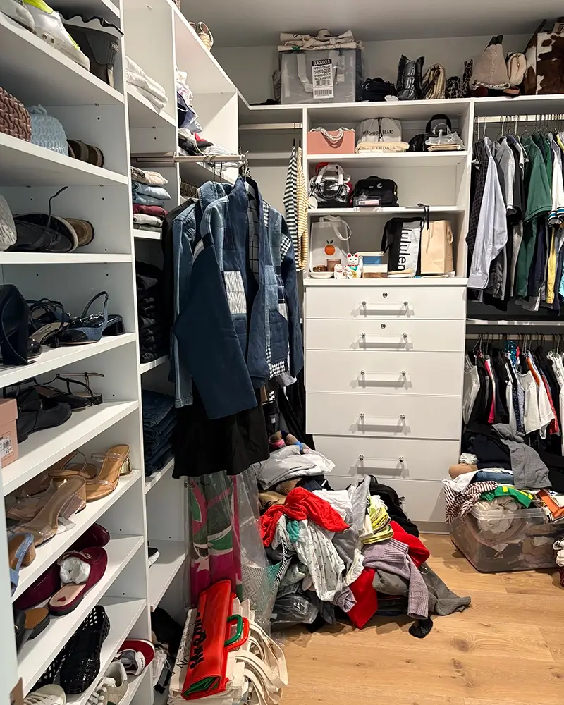Closet disaster before NEU Spaces